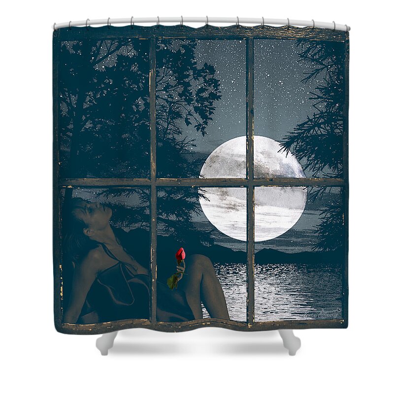 Fleurotica Art Shower Curtain featuring the digital art Selene by Torie Tiffany