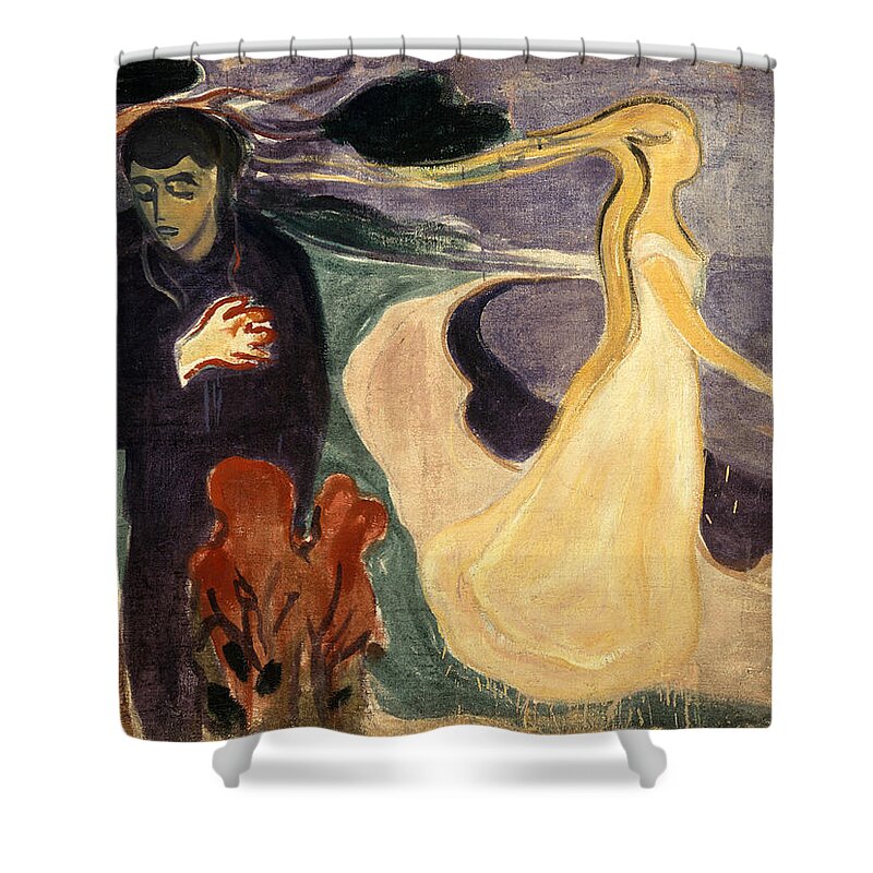 Edvard Munch Shower Curtain featuring the painting Separation by Edvard Munch