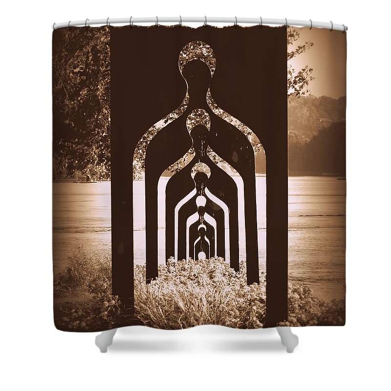 Skompski Shower Curtain featuring the photograph Seven Generations - Sepia by Joseph Skompski