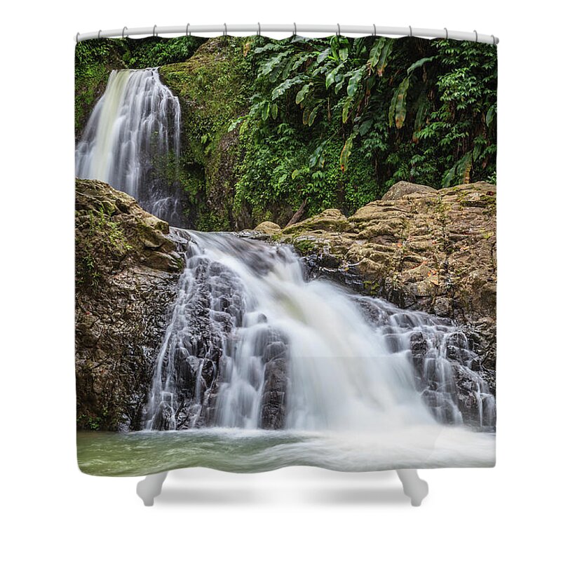 Tropical Rainforest Shower Curtain featuring the photograph Seven Sisters Falls, Grenada by Flavio Vallenari