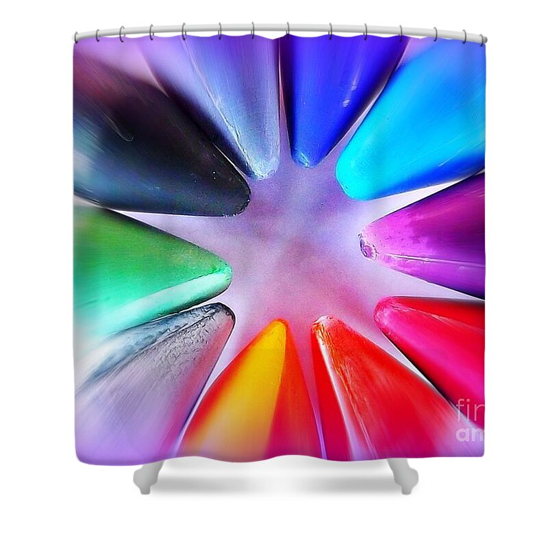 Colors Shower Curtain featuring the photograph Shades by Clare Bevan