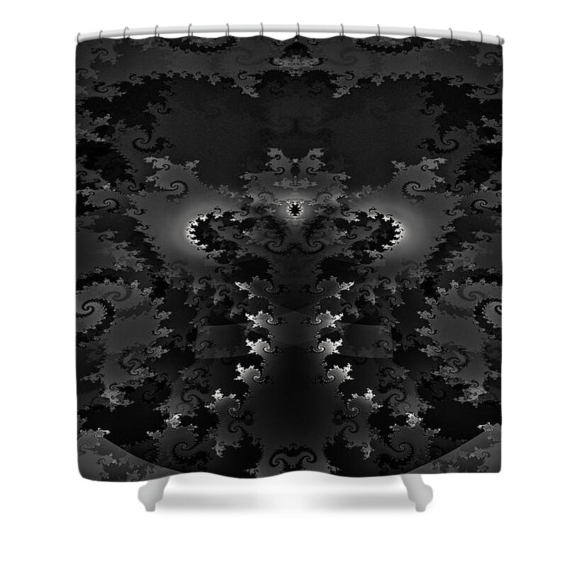 Fractal Shower Curtain featuring the digital art Shades Of Gray by Gary Blackman