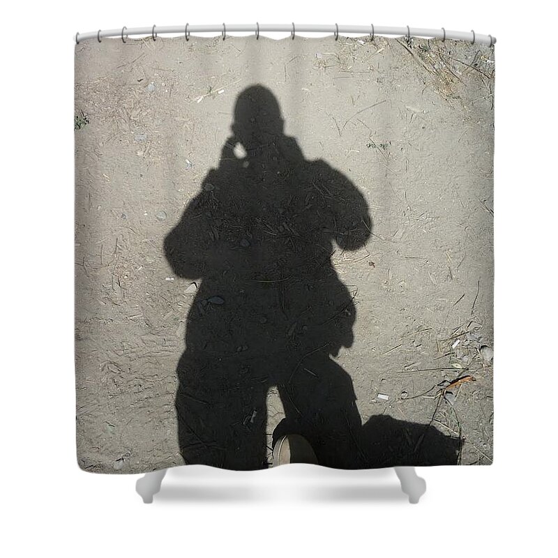 Shadow Shower Curtain featuring the photograph Shadow in Afghanistan by Shea Holliman