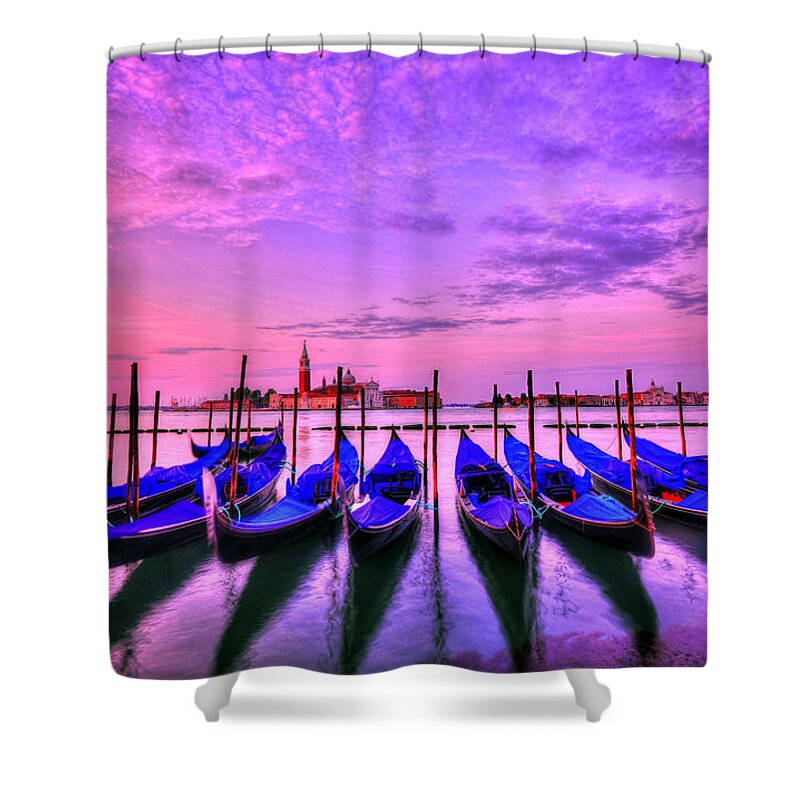 Venice Shower Curtain featuring the photograph Shadows Dance by Midori Chan