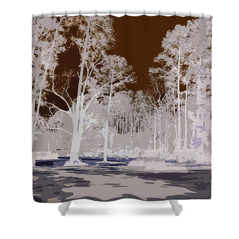 Shadow Shower Curtain featuring the photograph Shadows by Max Mullins