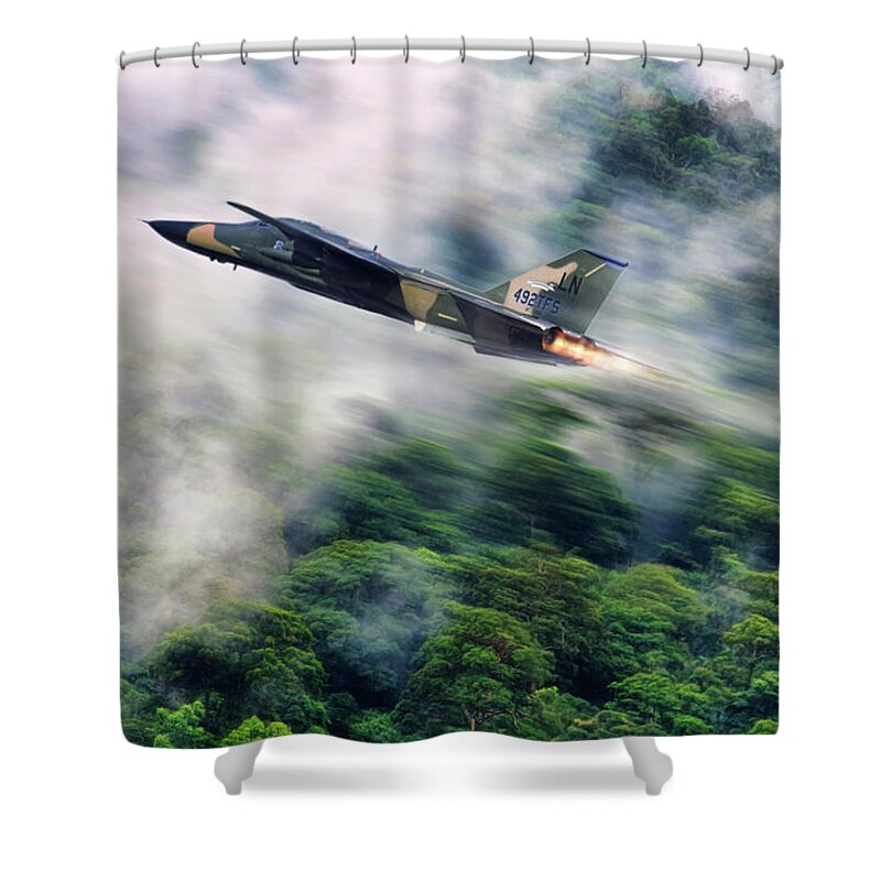 Aviation Shower Curtain featuring the digital art Shake Rattle And Roll by Peter Chilelli