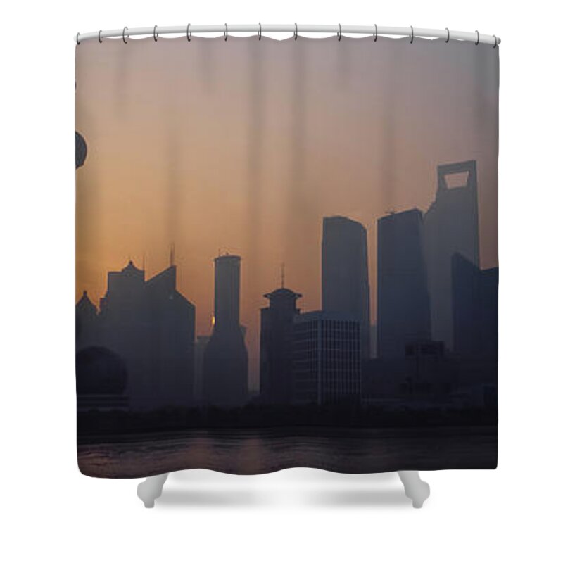 Tranquility Shower Curtain featuring the photograph Shanghai In Early Morning by Xijia Cao