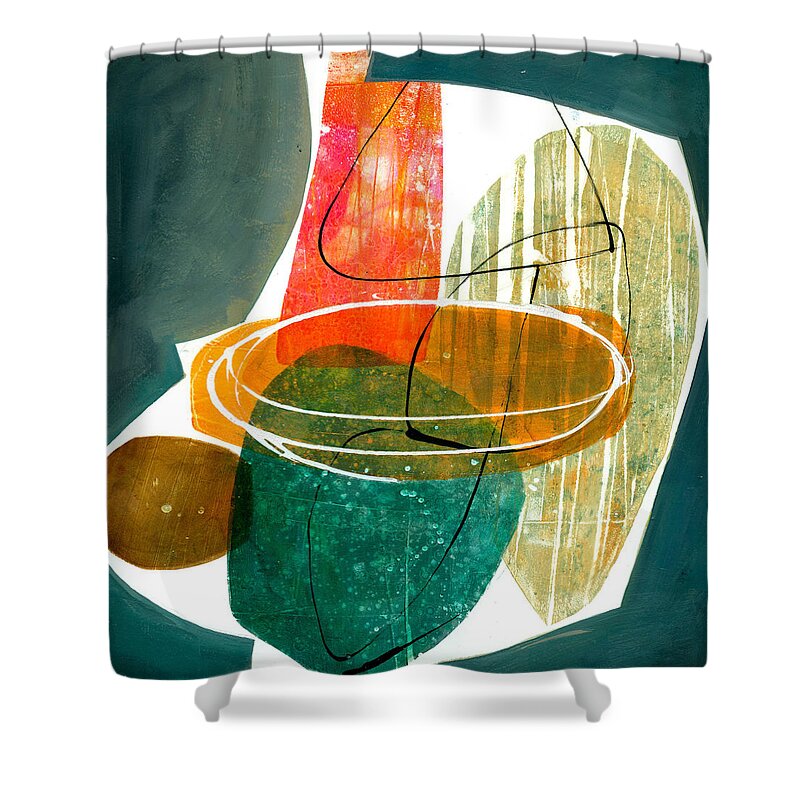 Jane Davies Shower Curtain featuring the painting Shape 29 by Jane Davies