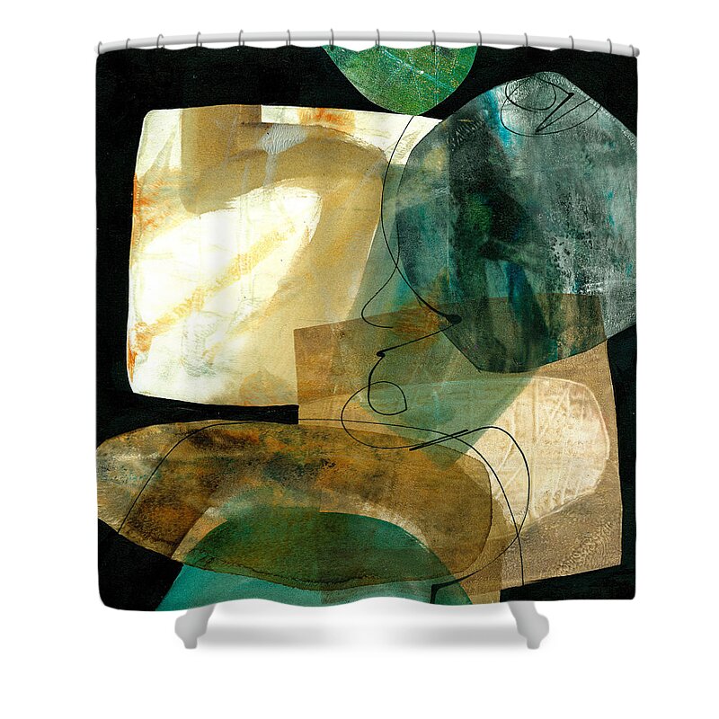 Jane Davies Shower Curtain featuring the painting Shape 4 by Jane Davies