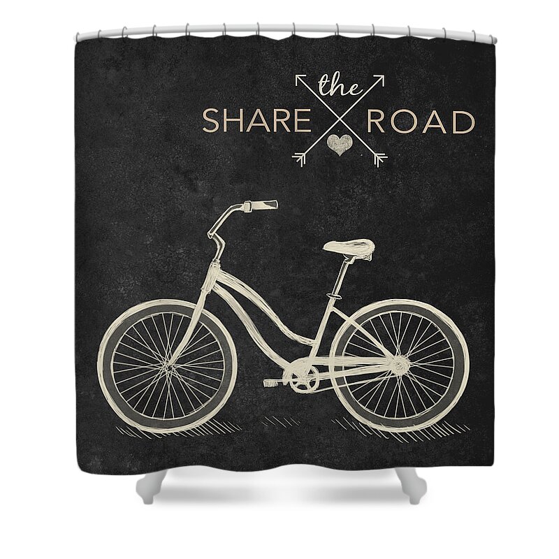 Ride Shower Curtain featuring the digital art Share The Road by South Social Studio