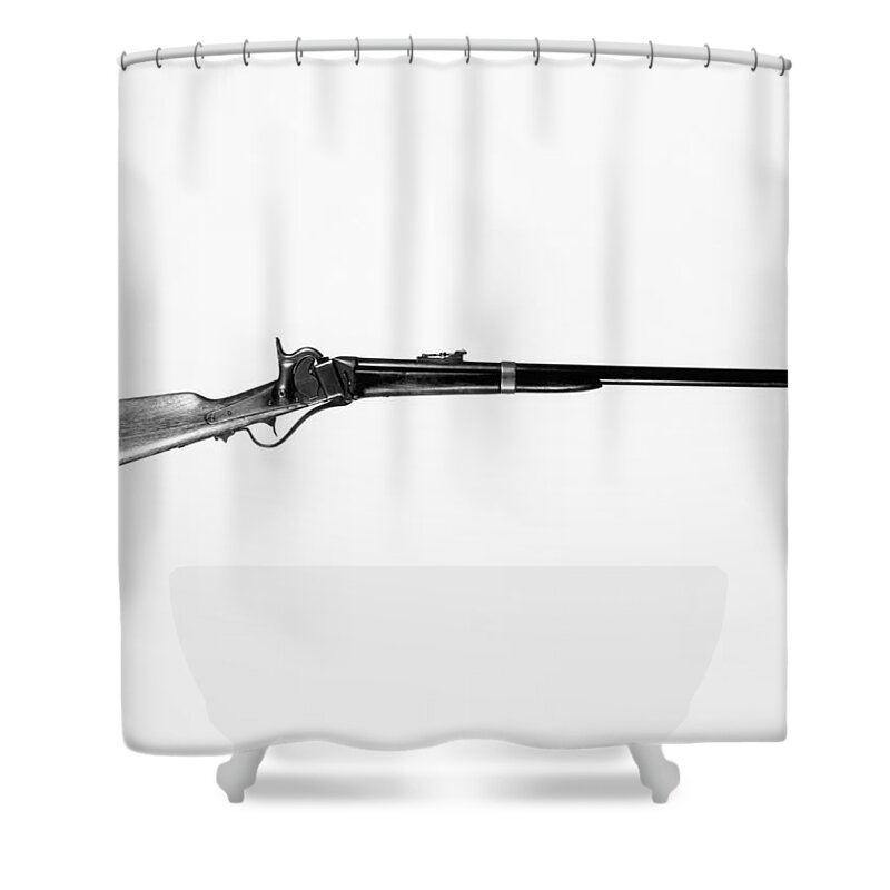 Object Shower Curtain featuring the photograph Sharps Breechloading Rifle by Smithsonian Institution