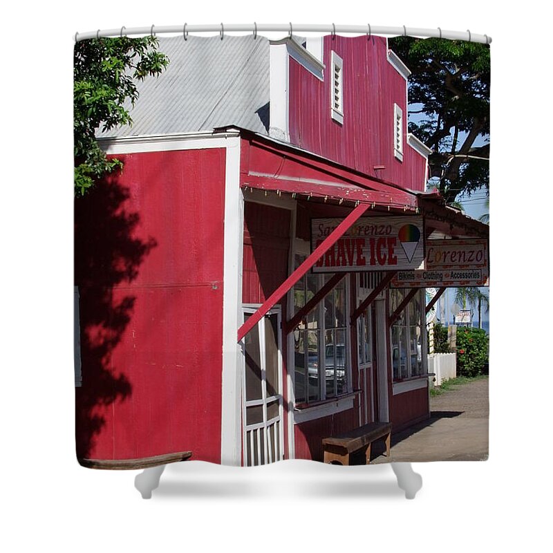 Shave Ice Shower Curtain featuring the photograph Shave Ice Store Haleiwa Hawaii by Mary Deal
