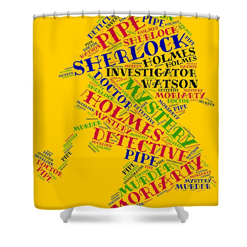 Sherlock Shower Curtain featuring the painting Sherlock Holmes by Bruce Nutting