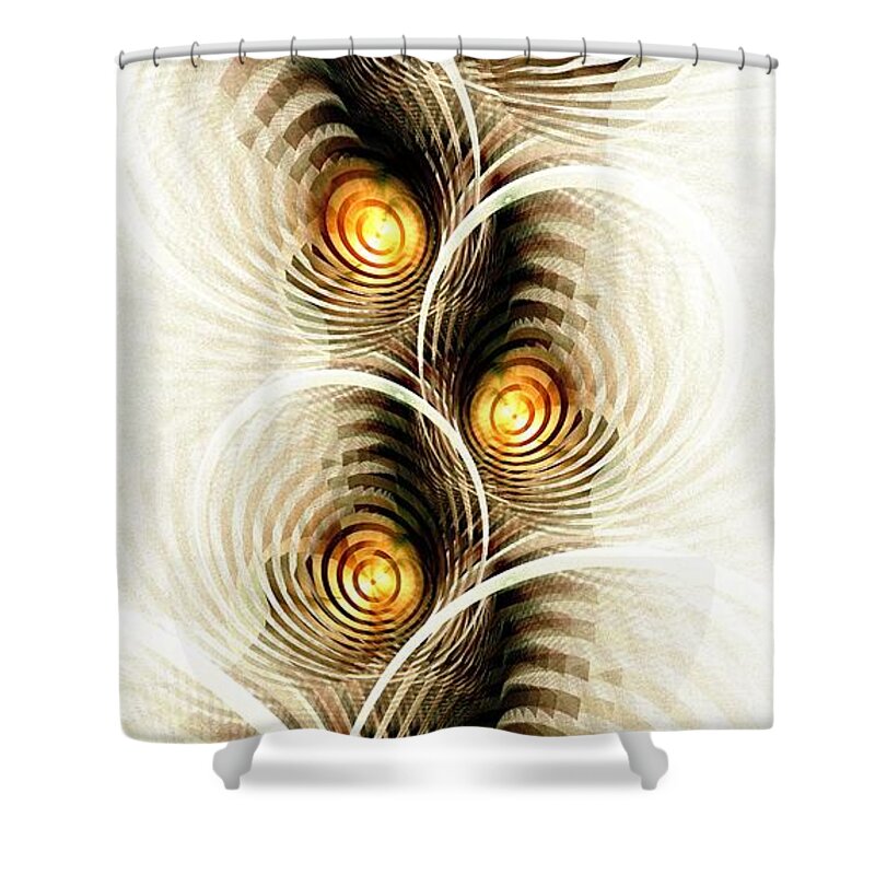Malakhova Shower Curtain featuring the digital art Shock Waves by Anastasiya Malakhova