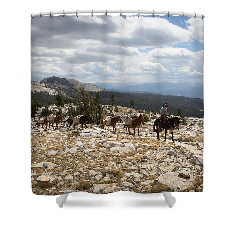Packing Shower Curtain featuring the photograph Sierra Trail by Diane Bohna