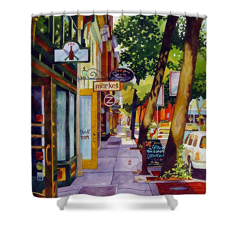 Watercolor Shower Curtain featuring the painting Signs by Mick Williams