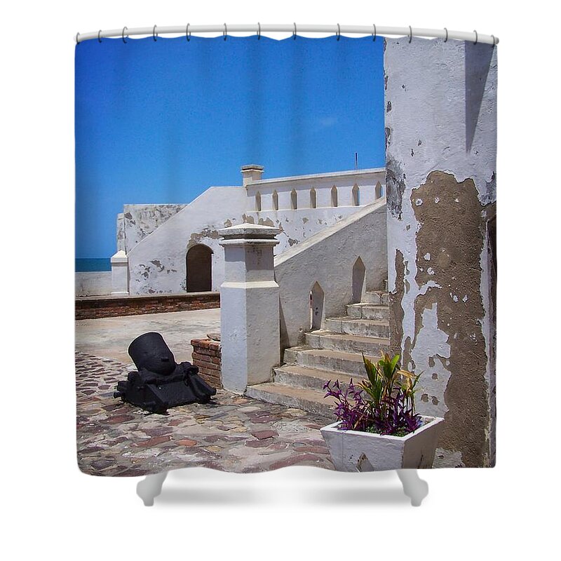 Cannon Shower Curtain featuring the photograph Silent Cannon by Jamie Johnson