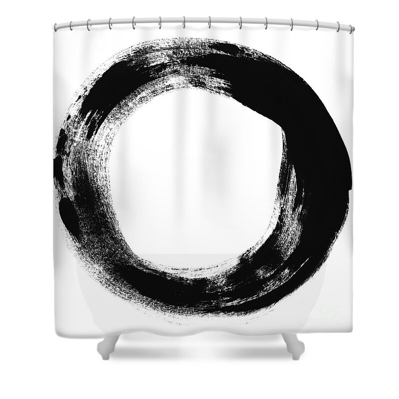 Enso Shower Curtain featuring the painting Simplicity by Linda Woods