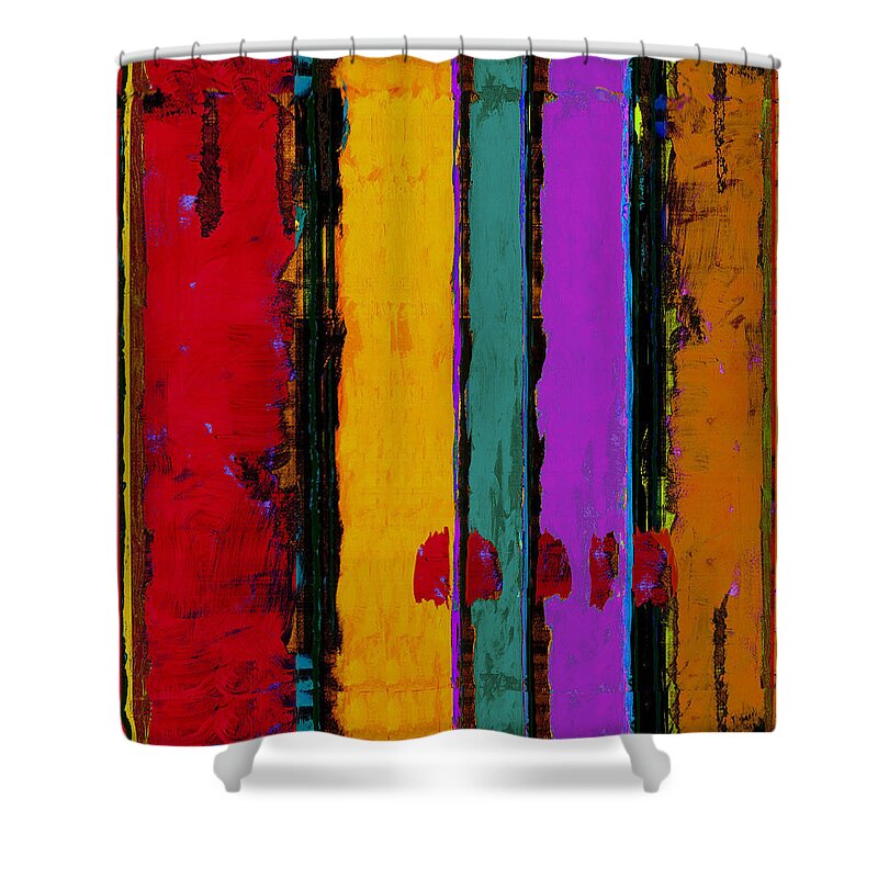 Abstract Shower Curtain featuring the painting Simply Complicated by Dale Moses