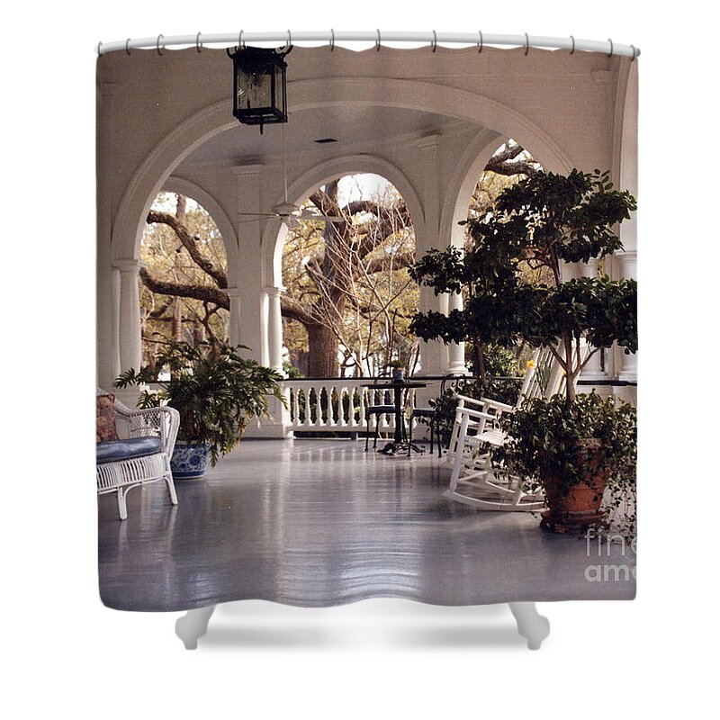 South Carolina Shower Curtain featuring the photograph Sit-A-Spell by Crystal Nederman