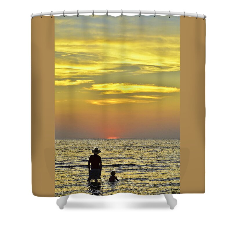 Skaket Beach Sunset Shower Curtain featuring the photograph Skaket Beach Sunset 3 by Allen Beatty