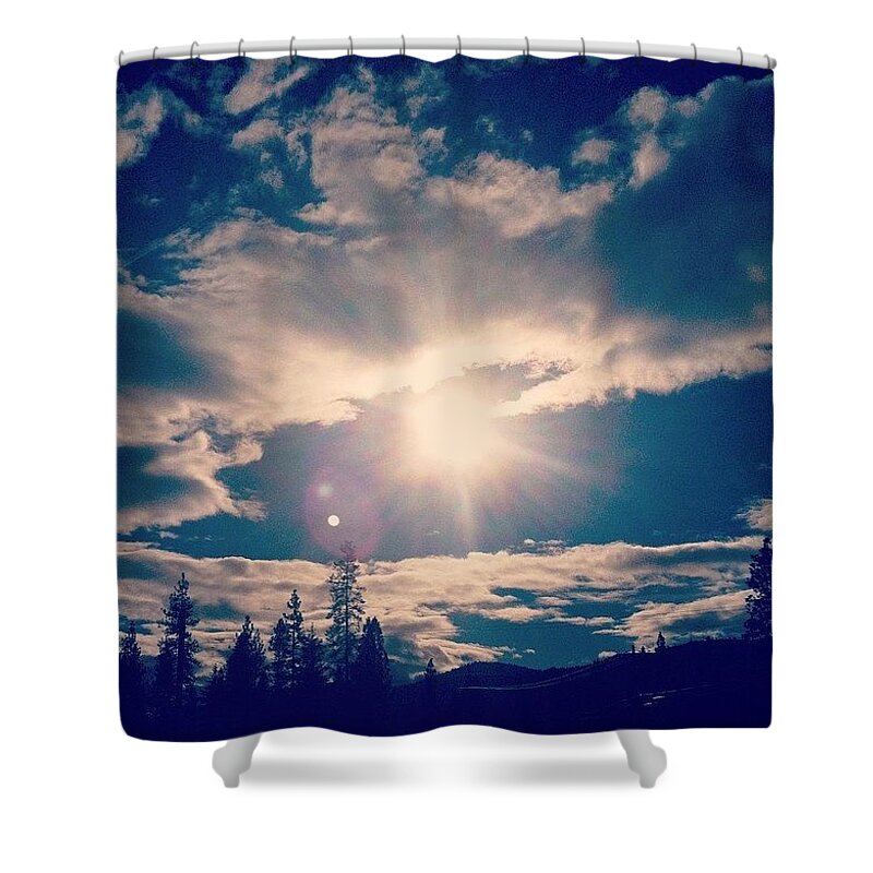 Clouds Shower Curtain featuring the photograph #sky #clouds #nature #trees #california by Jennifer Beaudet