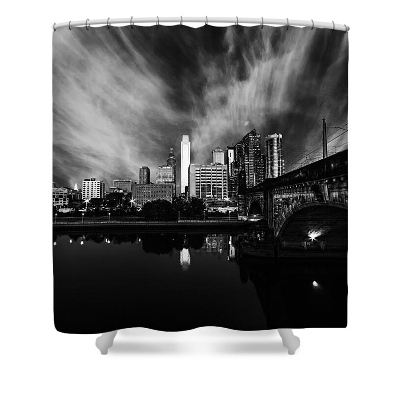 Landscape Shower Curtain featuring the photograph Sky High by Rob Dietrich