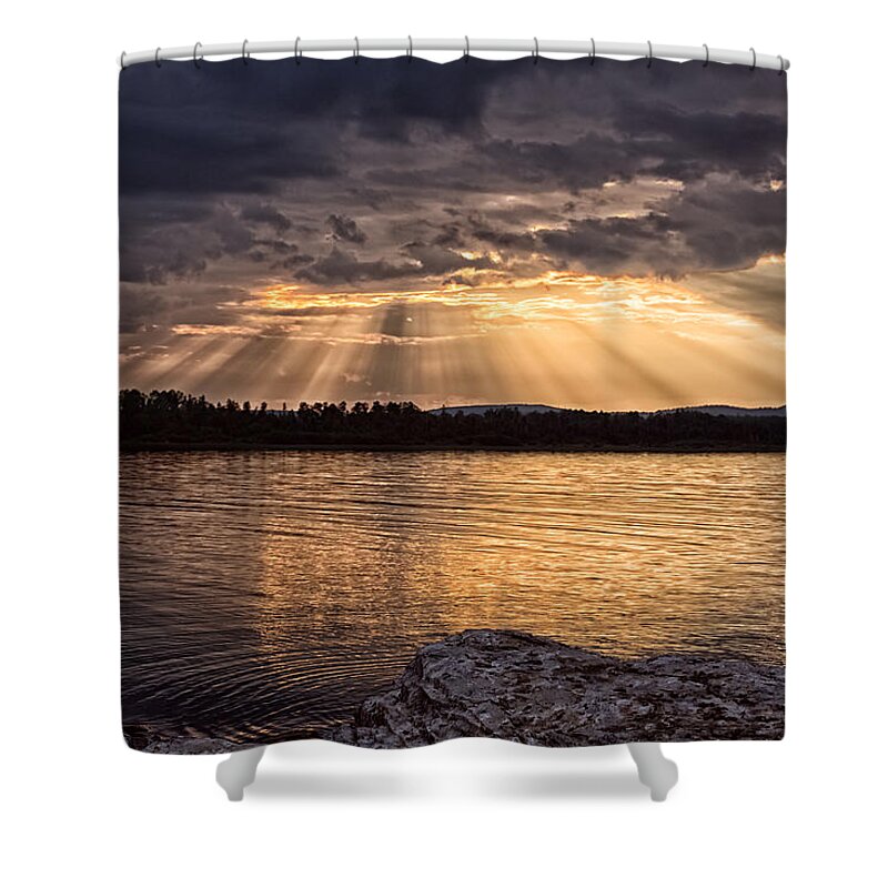 Bay Shower Curtain featuring the photograph Sky lights by Jakub Sisak