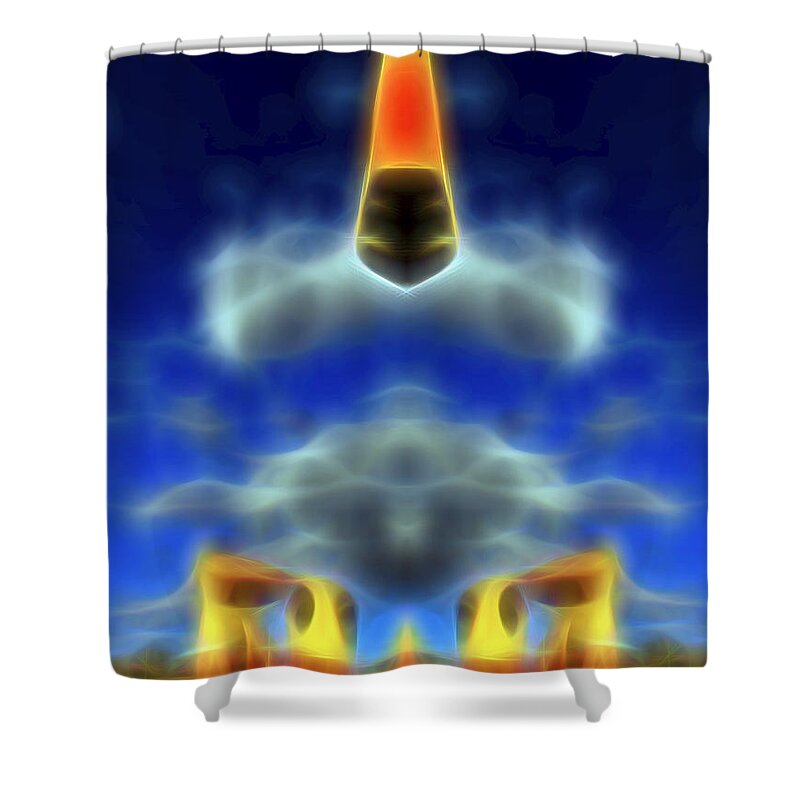 Nature Shower Curtain featuring the digital art Skyhenge by William Horden