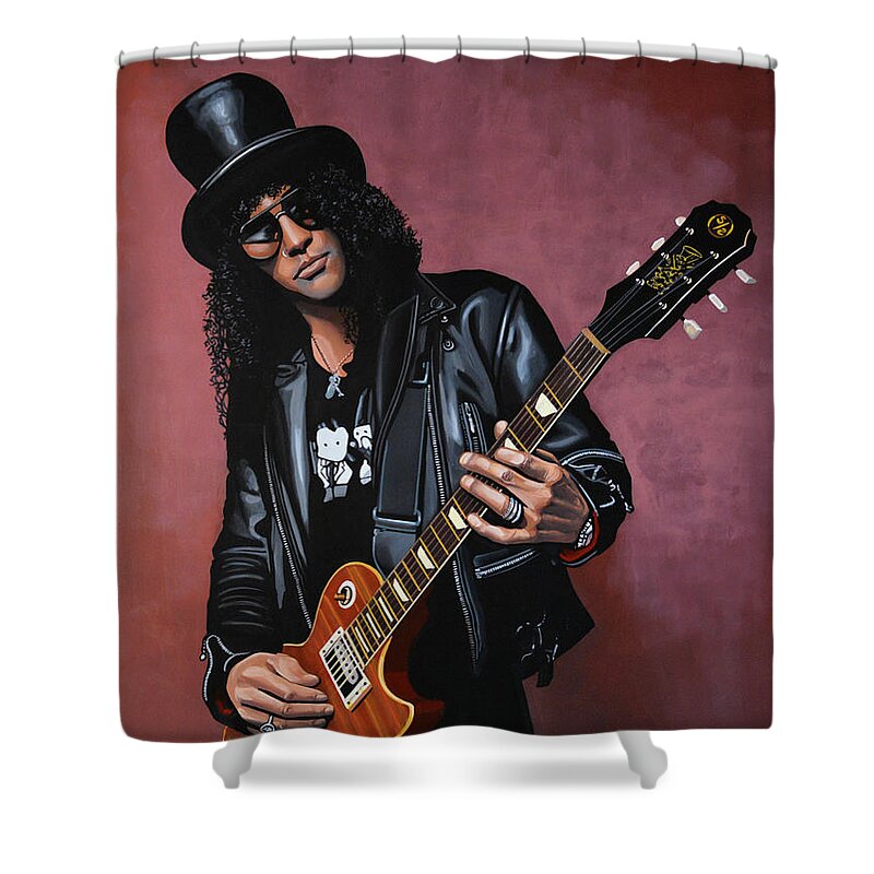 Slash Shower Curtain featuring the painting Slash by Paul Meijering