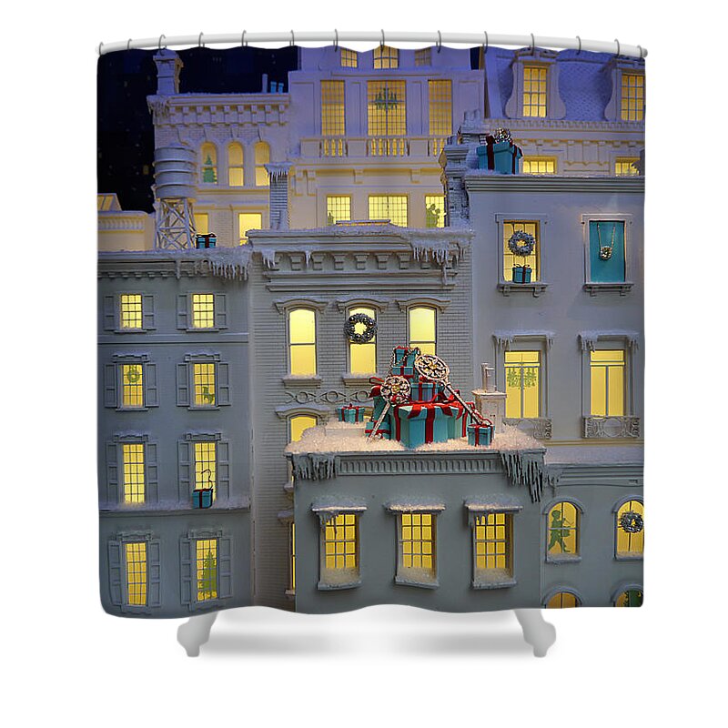 Small Shower Curtain featuring the photograph Small World - Tiffany Christmas 1 by Richard Reeve