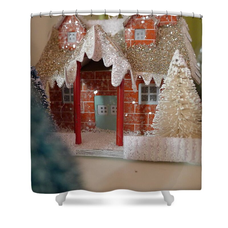 Xmas Shower Curtain featuring the photograph Small World - Little Winter Home by Richard Reeve