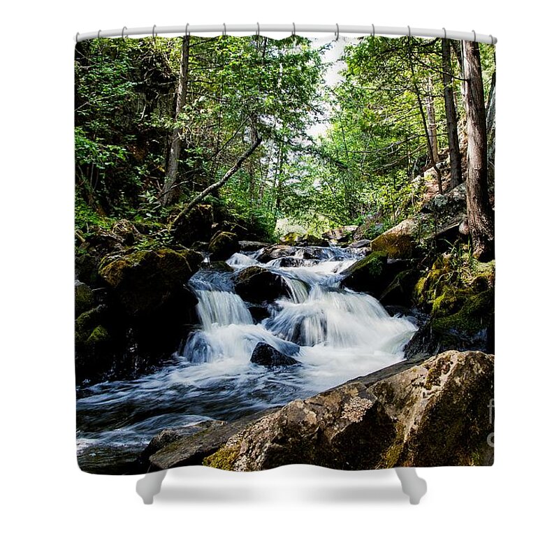 Falls Shower Curtain featuring the photograph Smalley Falls by Nikki Vig