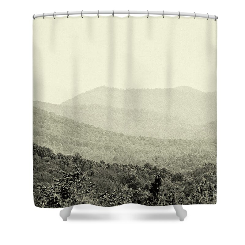 Smoky Mountain Range Shower Curtain featuring the photograph Smoky Mountain Range by Anita Lewis