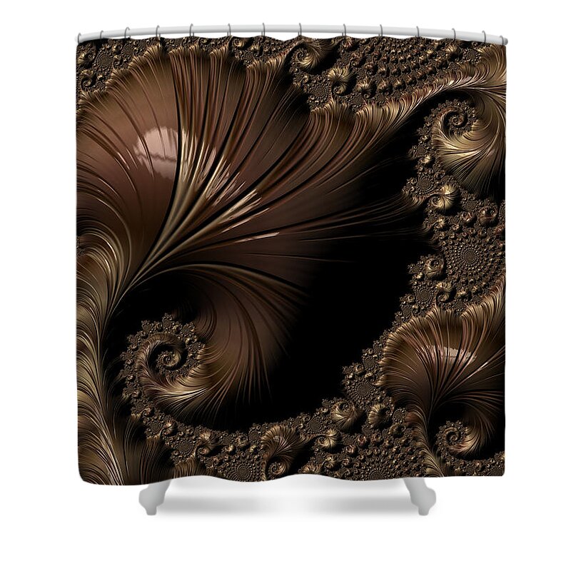 Digital Art Shower Curtain featuring the digital art Smooth Contours by Amanda Moore