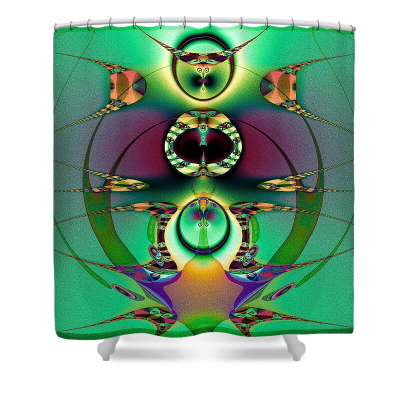 Snake Shower Curtain featuring the digital art Snake Woman by Kiki Art