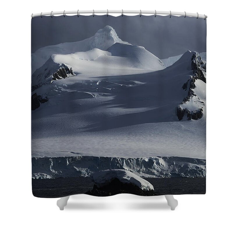 Feb0514 Shower Curtain featuring the photograph Snow-covered Mountain And Glacier by Hiroya Minakuchi