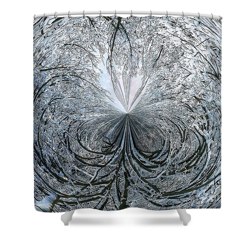 Snow Globe Shower Curtain featuring the photograph Snow Globe by Judy Palkimas