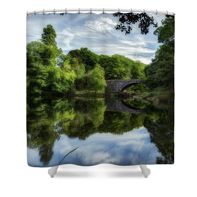 Summer Shower Curtain featuring the photograph Snowdonia Summer on the river by B Cash