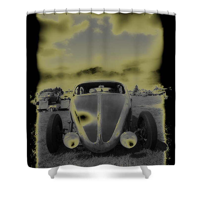 Vw Bug Shower Curtain featuring the photograph So Cal VW by Steve McKinzie