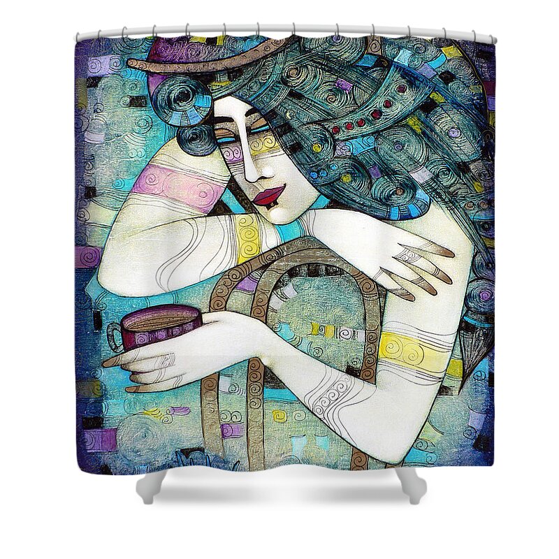 Albena Shower Curtain featuring the painting So Many Memories... by Albena Vatcheva