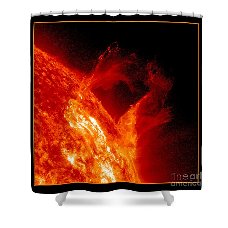 Sun Shower Curtain featuring the photograph Solar Eruption NASA by Rose Santuci-Sofranko