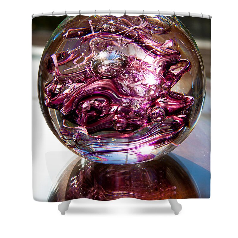Glass Shower Curtain featuring the photograph Solid Glass Sculpture R6 The Perfect Valentine's Gift by David Patterson