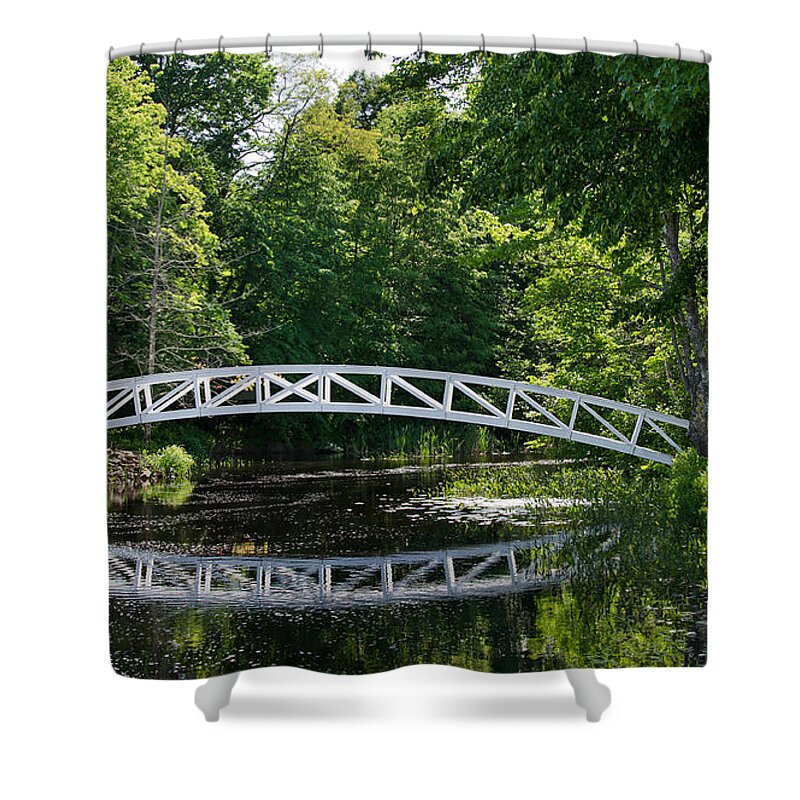 Bridge Shower Curtain featuring the photograph Somesville Bridge by Donna Doherty