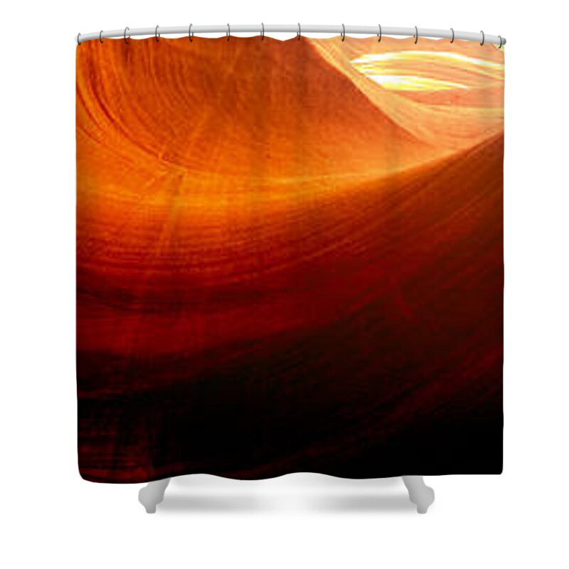 Antelope Canyon Shower Curtain featuring the photograph Somewhere in America series - Red Waves in Antelope Canyon by Lilia S