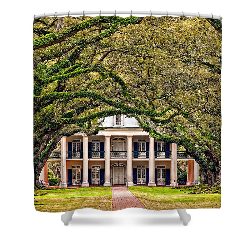 Oak Alley Plantation Shower Curtain featuring the photograph Southern Class by Steve Harrington