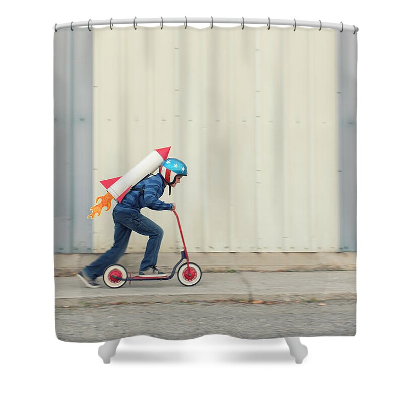 Taking Off Shower Curtain featuring the photograph Speed by Richvintage