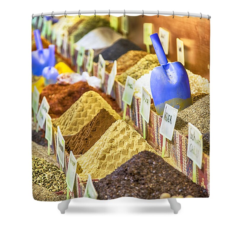 Turkey Shower Curtain featuring the photograph Spice market by Sophie McAulay