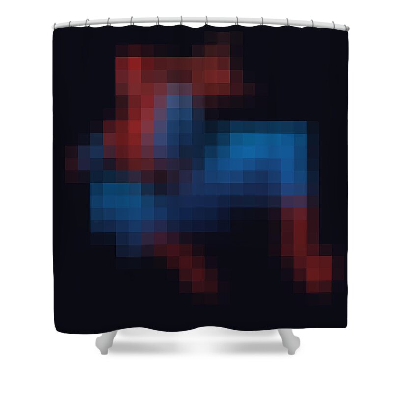 Spiderman Shower Curtain featuring the painting Spiderman by Tony Rubino