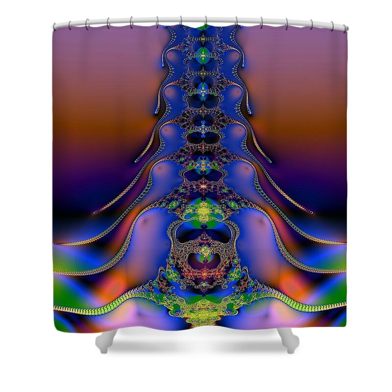 Digital Art Shower Curtain featuring the digital art Spine by Dragica Micki Fortuna